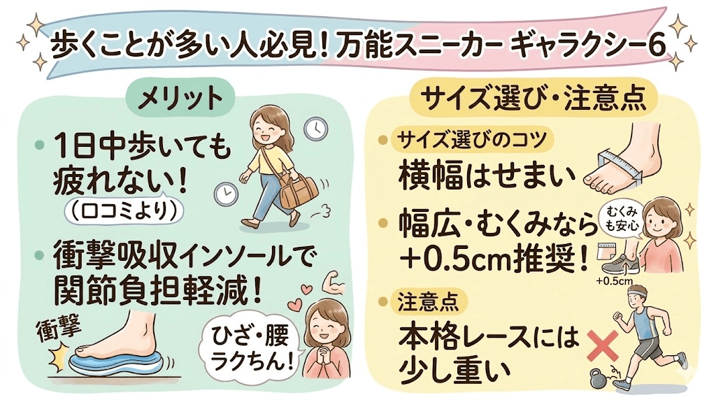 【歩くことが多い】ギャラクシー6