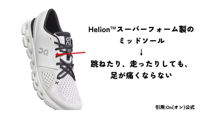 クラウドX:はねたり走っても足が痛くならない