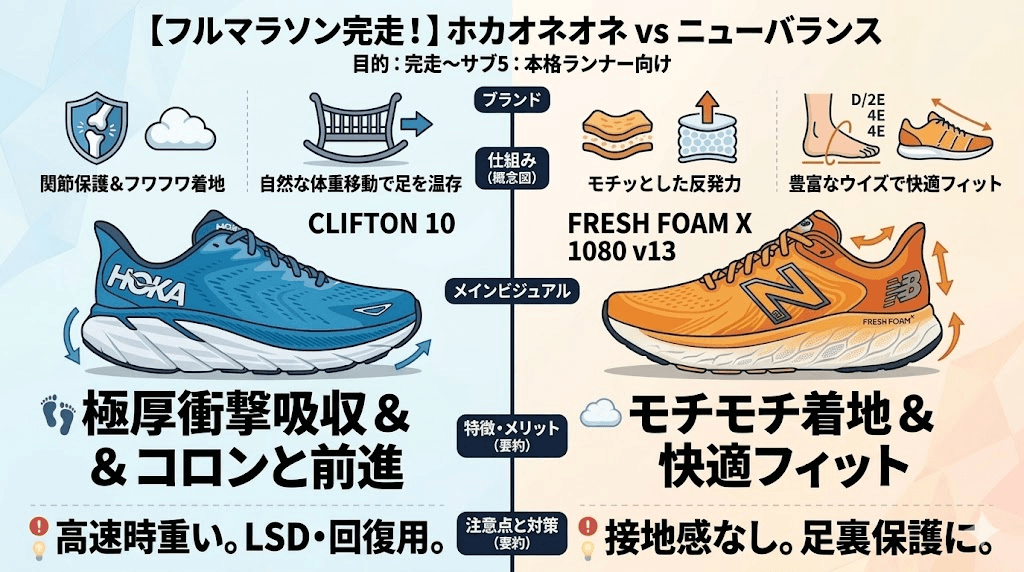 フルマラソン完走を目指す本格ランナーにはどっち？