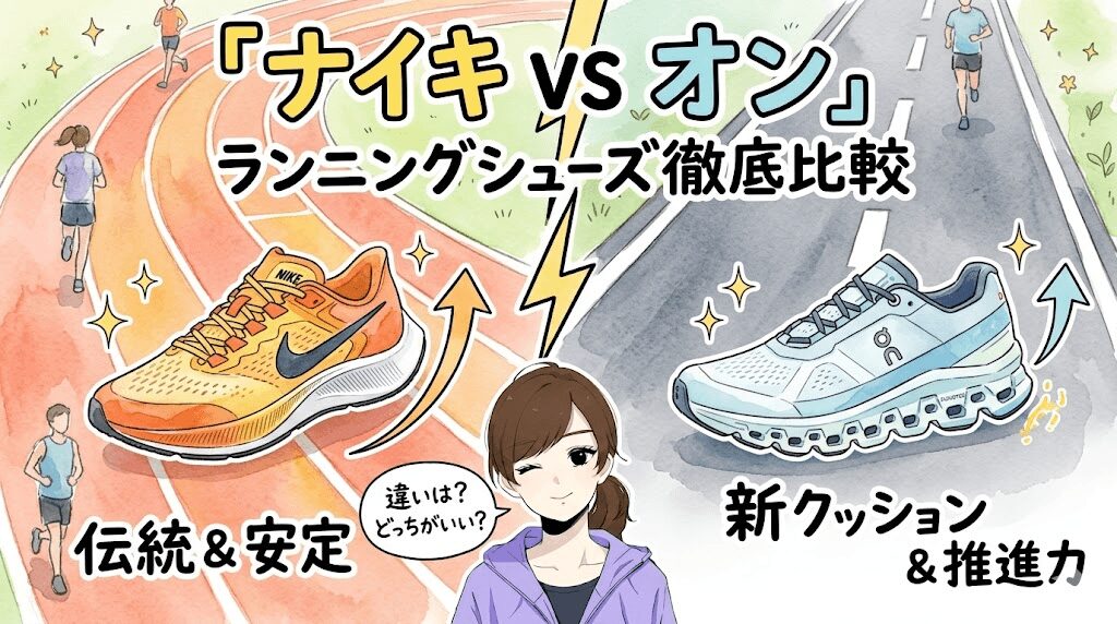 ナイキとオンのランニングシューズ比較｜違いは？どっちがいい