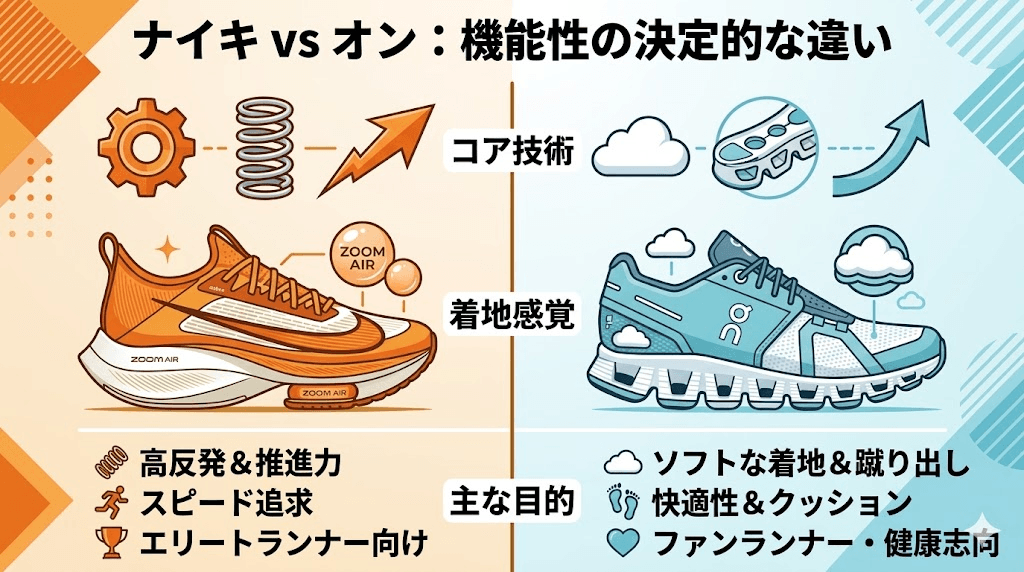 【機能性を比較】ナイキとオンの決定的な違いは？