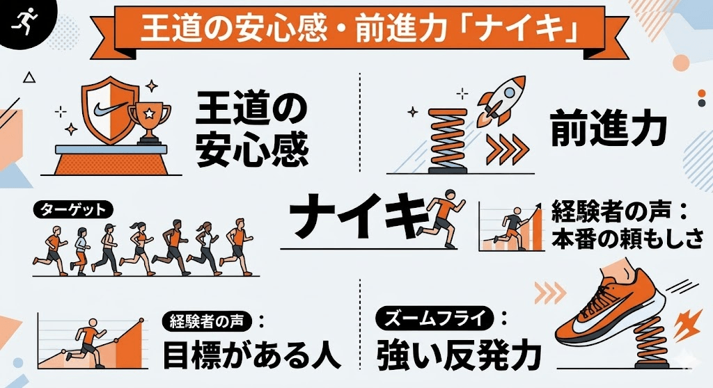 王道の安心感を求めるなら「ナイキ」
