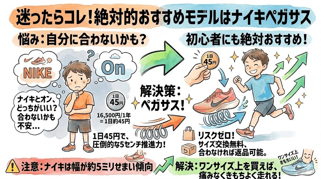 迷ったらコレ！絶対的おすすめモデルはナイキペガサス