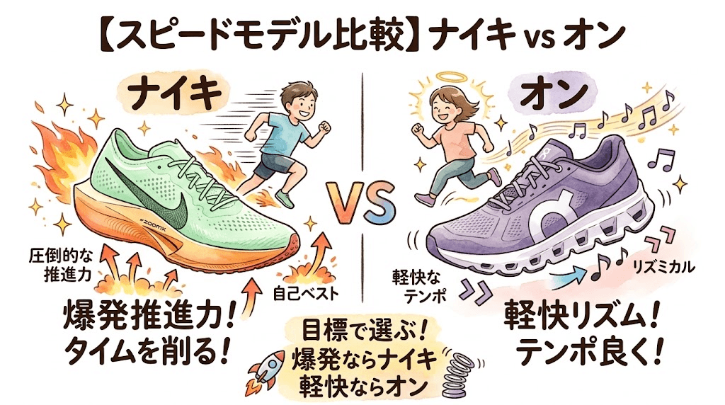 速く走る練習・フルマラソン本番向け（ヴェイパーフライ vs クラウドフロー5）