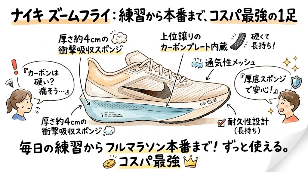 一番人気の比較（ズームフライ vs クラウドモンスター2）