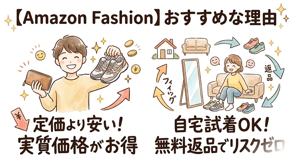 【Amazon Fashionをおすすめする理由】