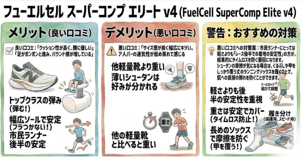 タイム向上（サブ4～）：フューエルセル スーパーコンプ エリート v4