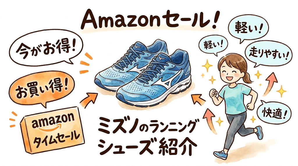 Amazonセールおすすめ!ミズノランニングシューズを紹介
