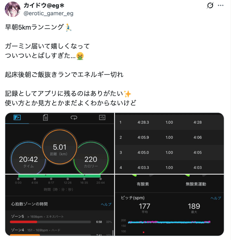 ガーミン アプリ 見方 わからない