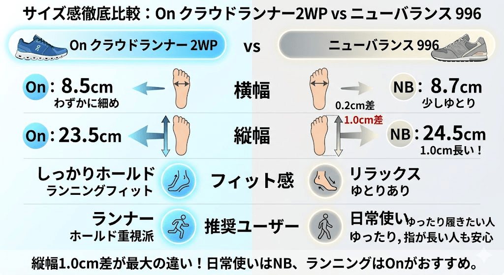 オンクラウドランナー2WPとニューバランス996