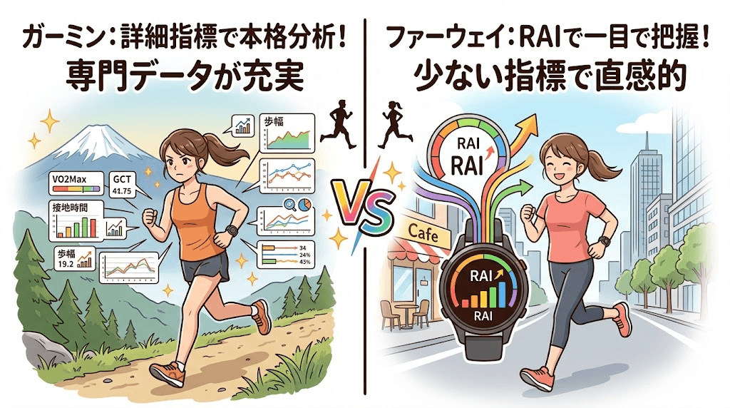 ランニング指標の正確さはガーミンのほうが専門性が勝る