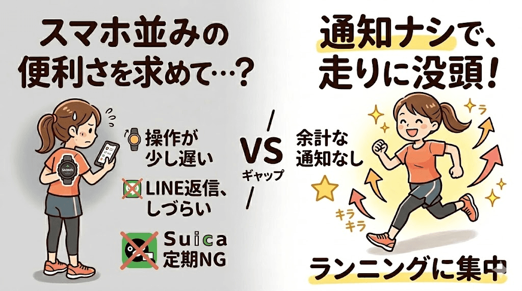 日常の便利さをガーミンに求めると以下のような不満を感じ