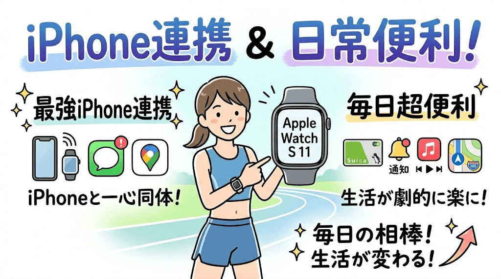 iPhoneと連携や日常の便利さを最優先したい人なら「Apple Watch Series 11」
