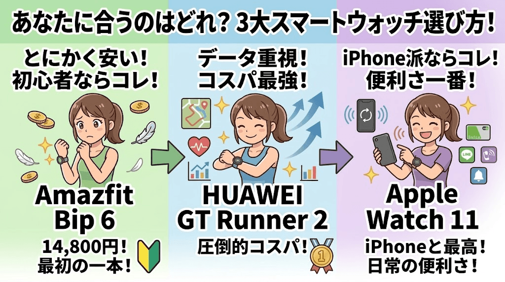 ガーミンの評判が悪い理由からわかる不向きな人へ！悩み別おすすめスマートウォッチ3選