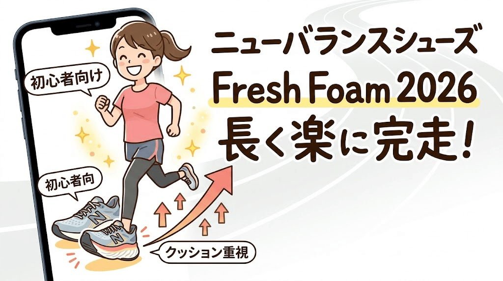 【初心者・完走向け】ニューバランスランニングシューズ2026Fresh Foamシリーズ|クッション重視・長く楽に走る