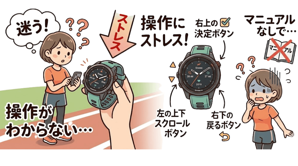 ガーミンのスマートウォッチには以下のような複数のボタン