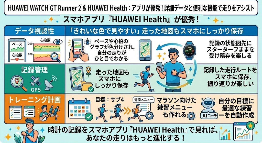 ペースや心拍数のグラフ表示が直感的で分かりやすい