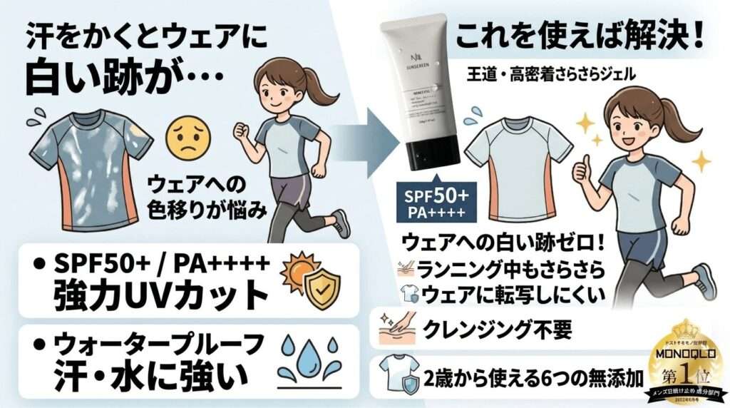 NULLウォータープルーフ日焼け止めジェル:王道・高密着さらさらジェル