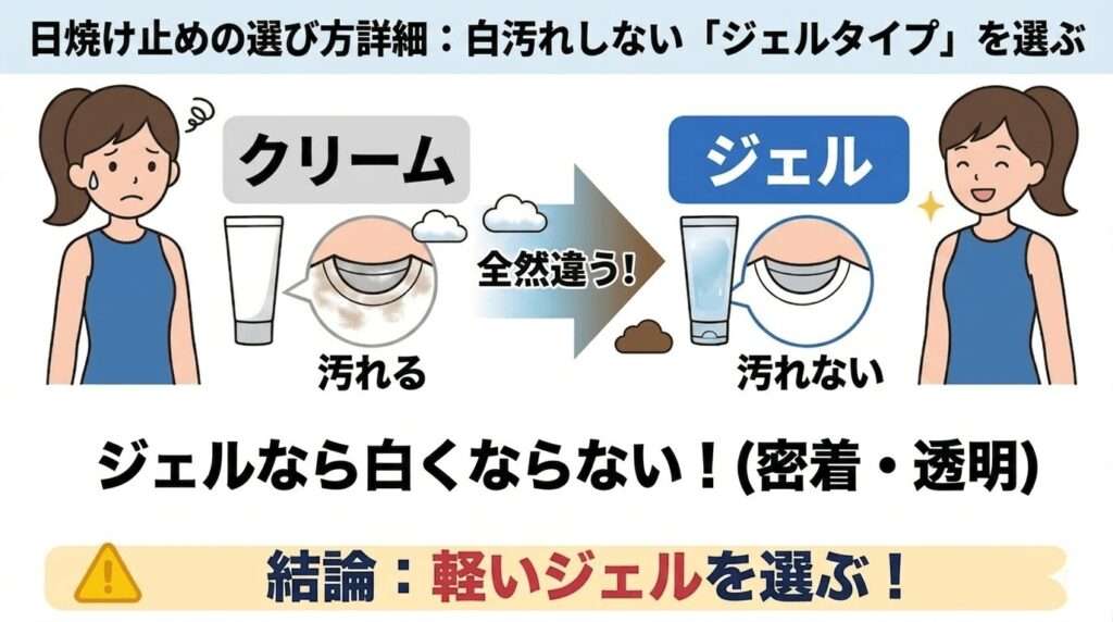 白浮きしない「ジェル・エッセンスタイプ」を選ぶ