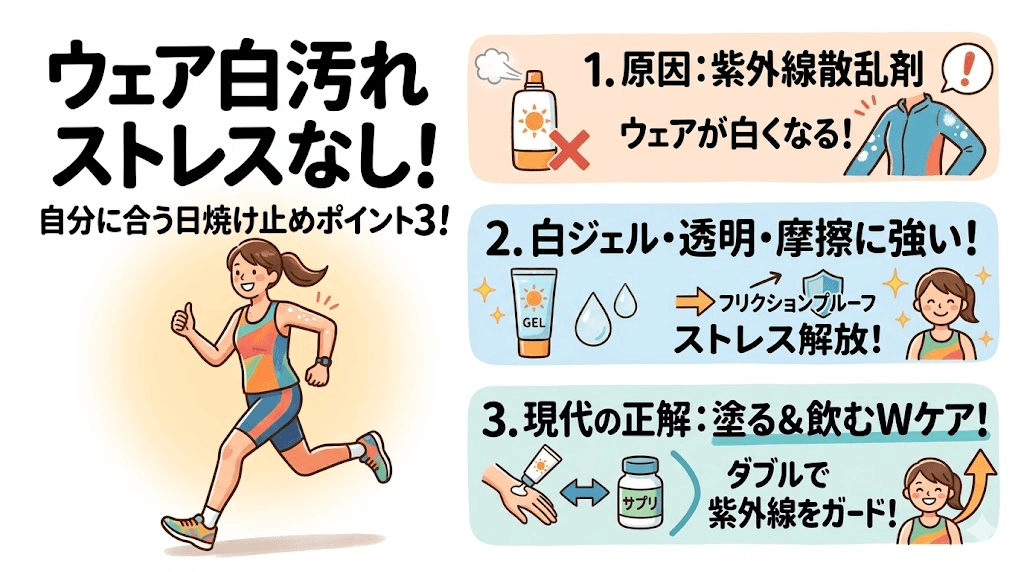 まとめ:自分に合った日焼け止めで、ランニングウェア汚れのストレスから解放されよう!
