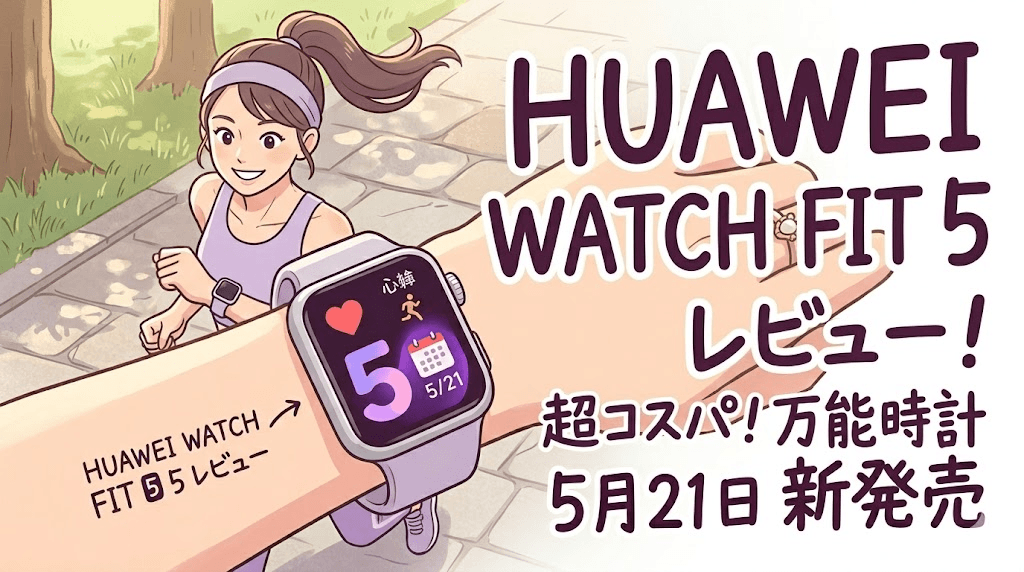 HUAWEI WATCH FIT 5レビュー！5月21日新発売スマートウォッチは万能コスパ時計