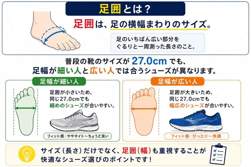 幅広ランニングシューズ 4E 足囲の測り方
