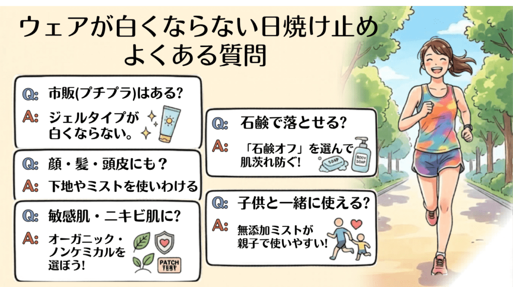 白くならない日焼け止めに関するよくある質問