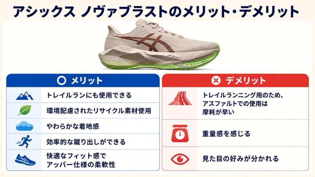 アシックス ノヴァブラストのメリット・・デメリット