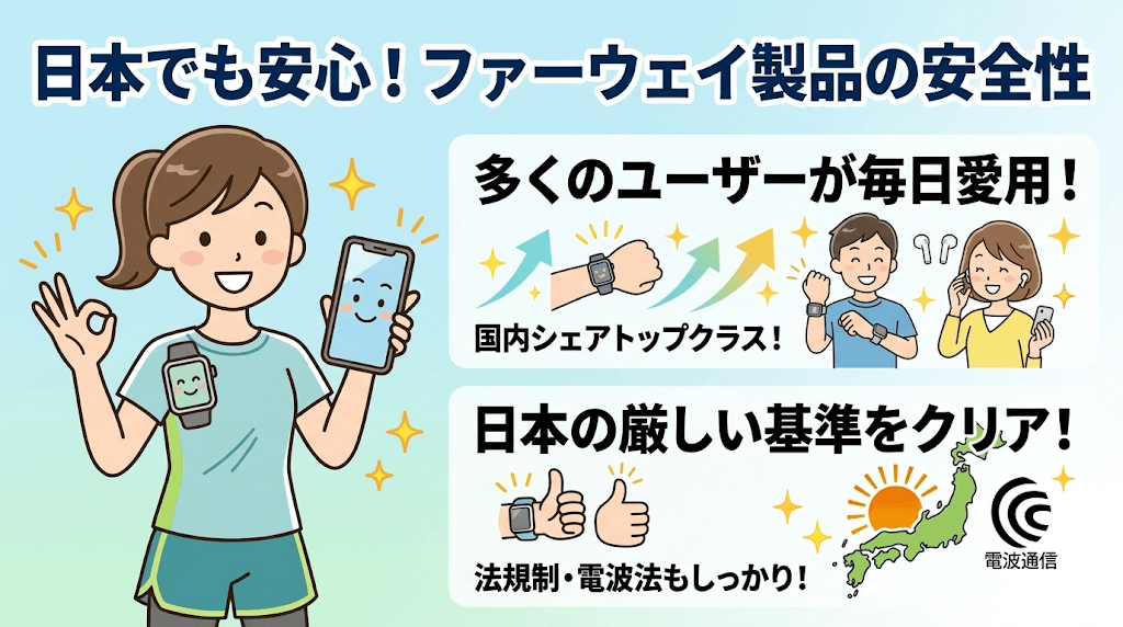 ファーウェイ製品は日本で使っても安全性がある！