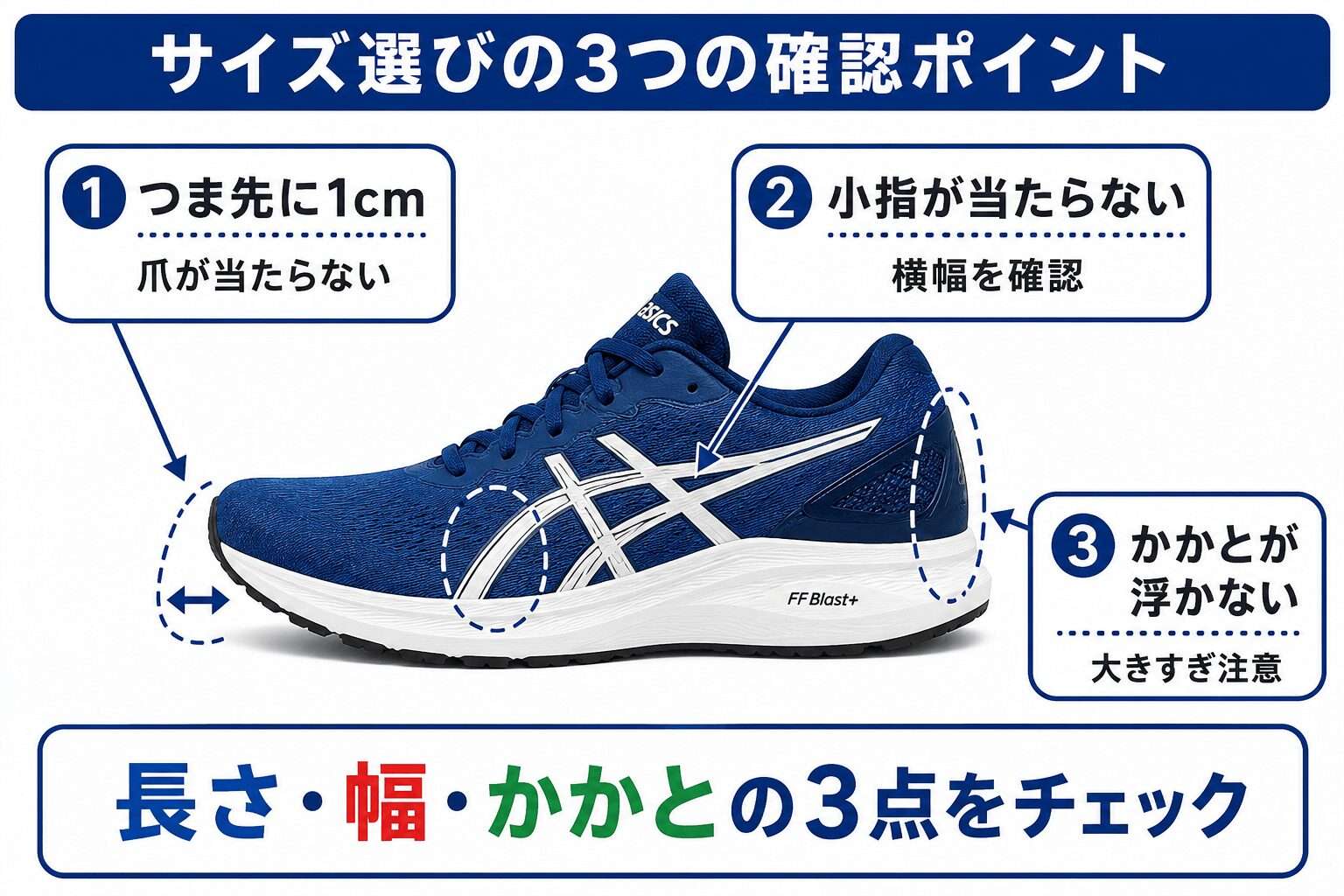 公式情報で見るアシックスのサイズ選び