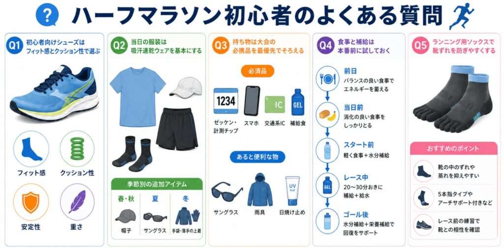 ハーフマラソン初心者のよくある質問