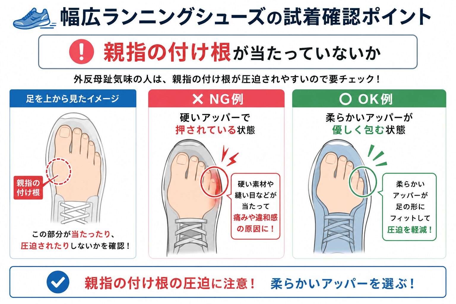 親指の付け根が当たっていないか