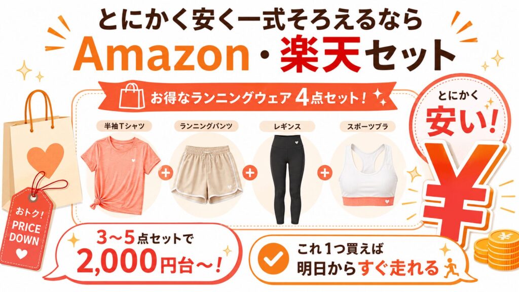 とにかく安く一式そろえるなら「Amazon・楽天セット」