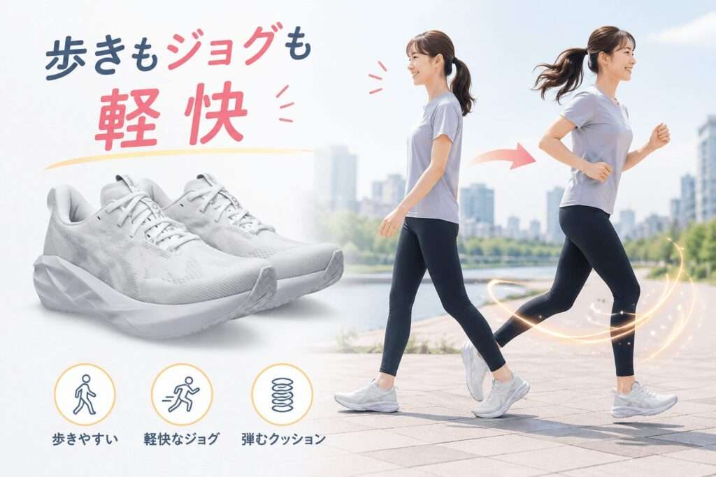 歩きやすさと反発感を求めるならASICS ノヴァブラスト5