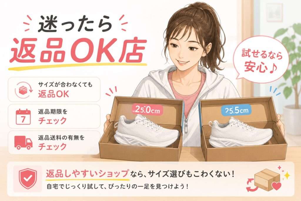 サイズに迷うなら返品しやすいショップを選ぶ