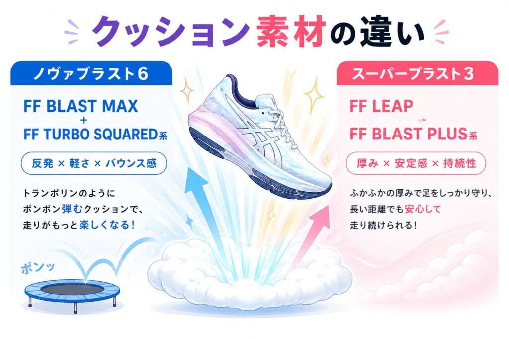 クッション:ノヴァブラスト6ははずみやすい