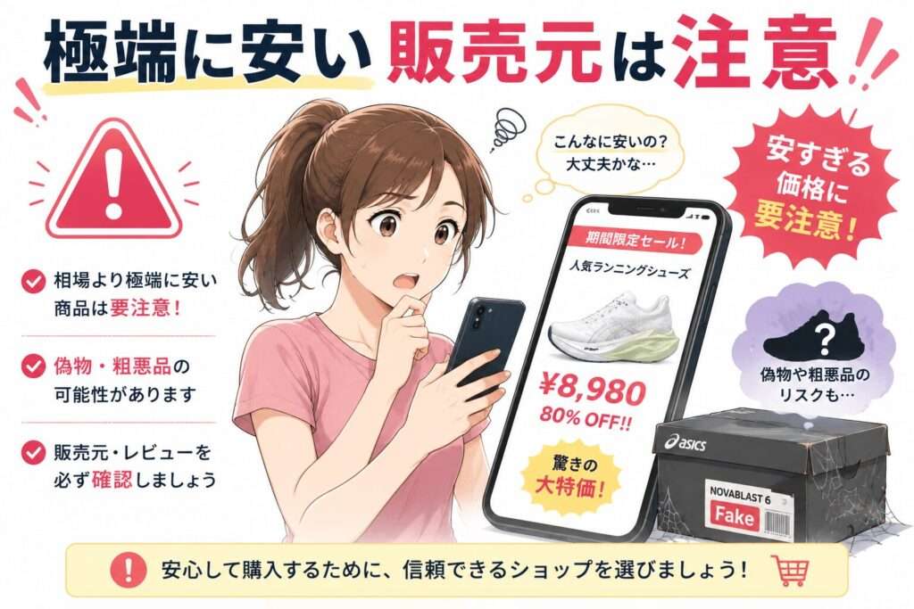 極端に安い販売元は注意