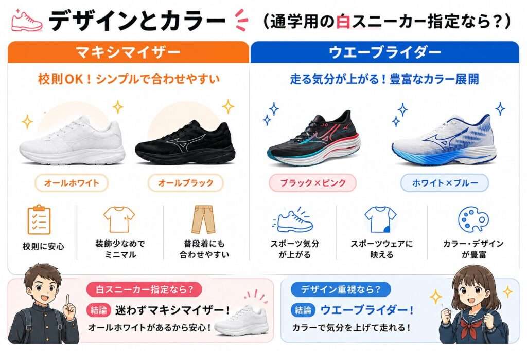 H3:4. 通学用の白スニーカー指定ならマキシマイザーが選びやすい