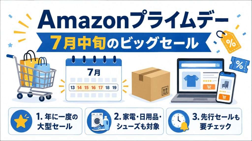 Amazon プライムデー:7月中旬のビッグセール