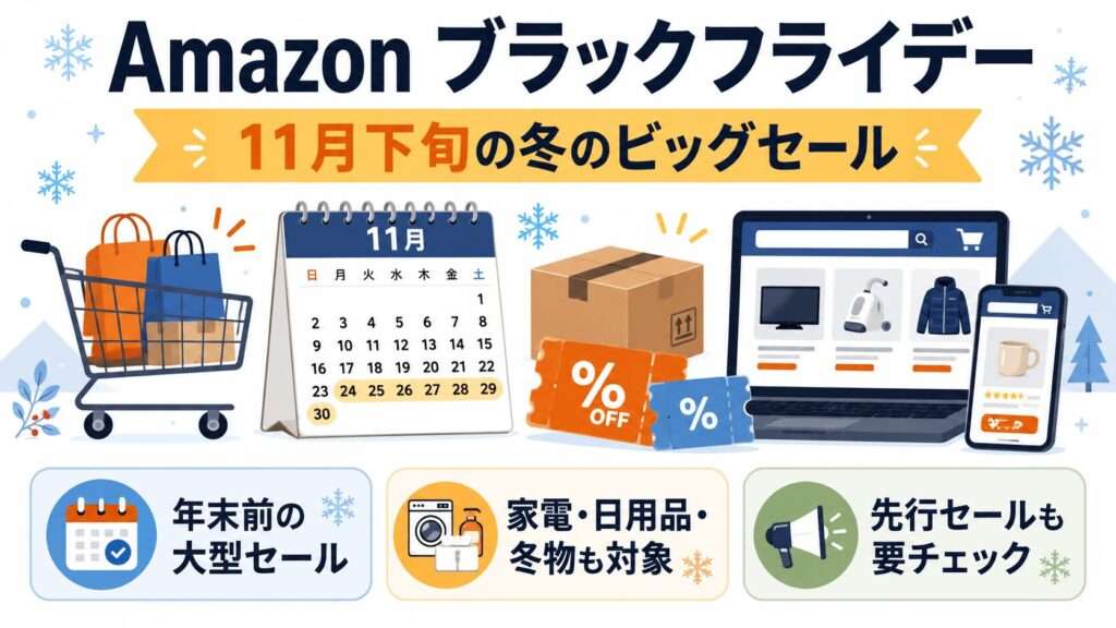 Amazon ブラックフライデー:11月下旬の冬のビッグセール