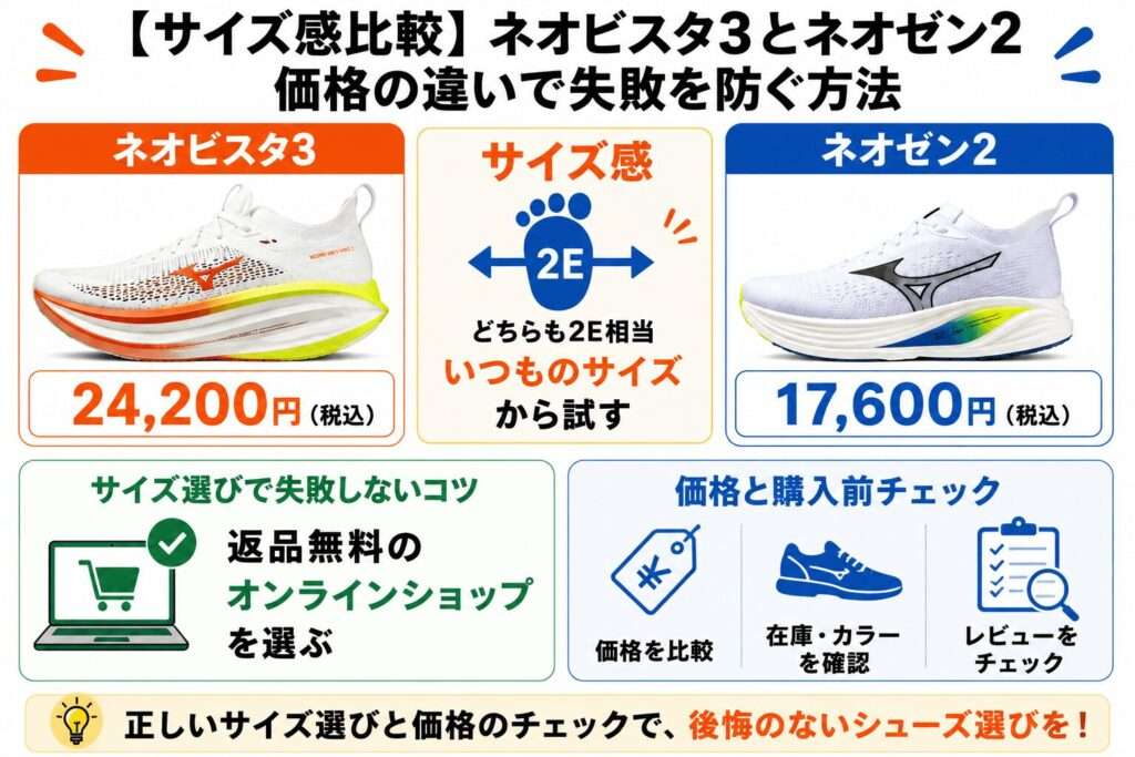 【サイズ感比較】ネオビスタ3とネオゼン2価格の違いで失敗を防ぐ方法