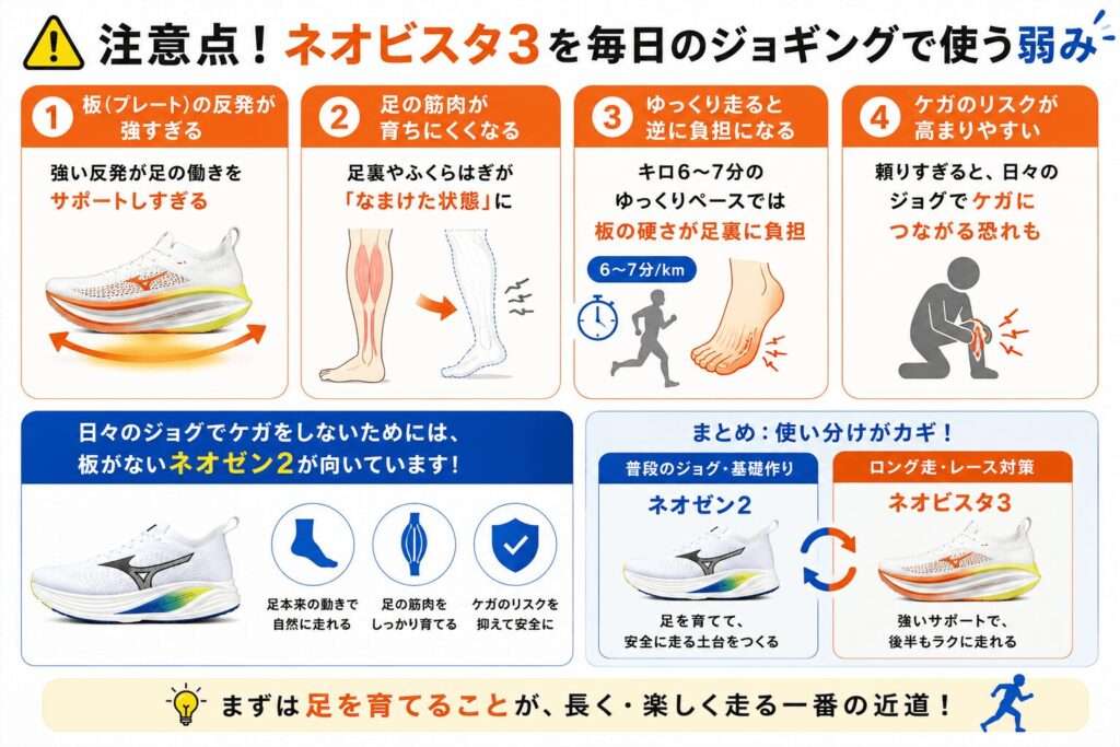 注意点!ネオビスタ3を毎日のジョギングで使う弱み
