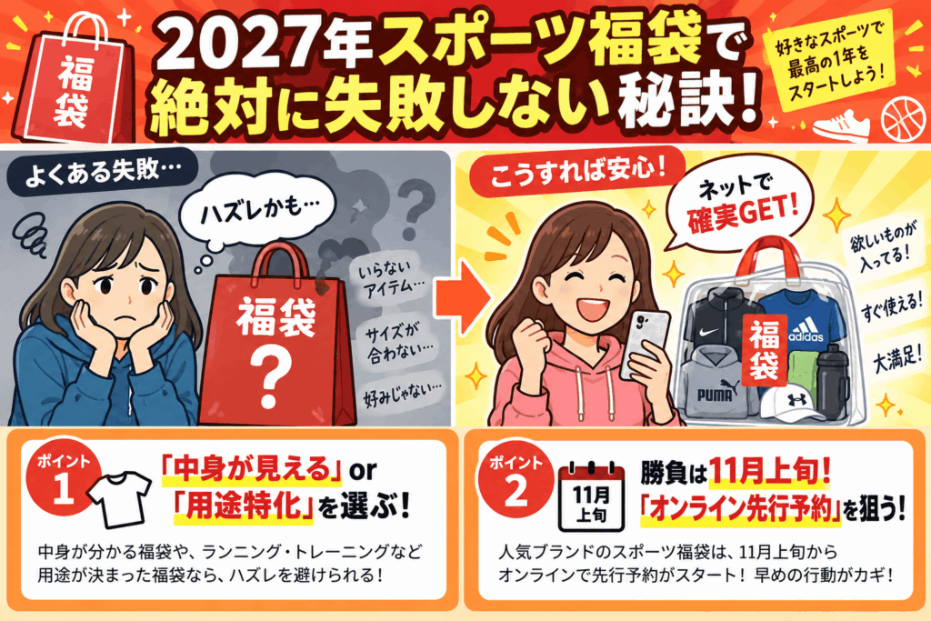 2027年スポーツ福袋の発売日・予約開始カレンダー