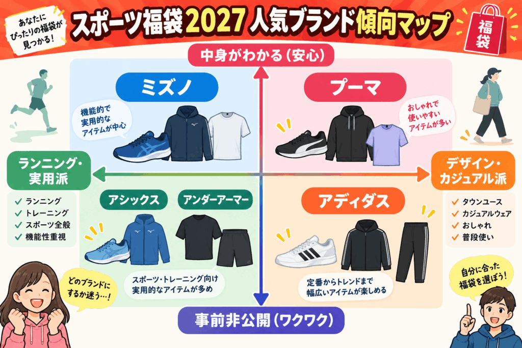 『中身が事前に見える福袋』や、『用途（冬の ランニング 福袋 など）に特化したもの