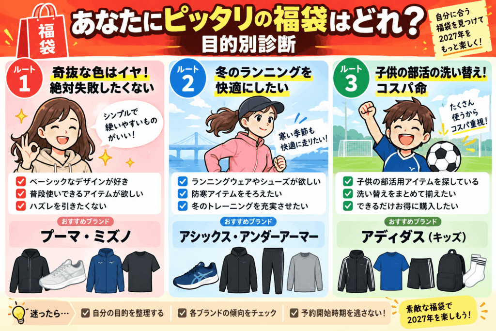 【目的・用途別】失敗しないスポーツブランド福袋の選び方